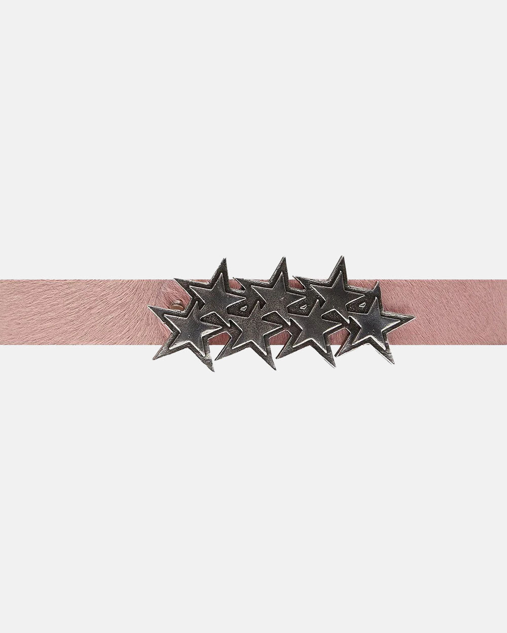 STARS LEATHER BELT FUR PINK
