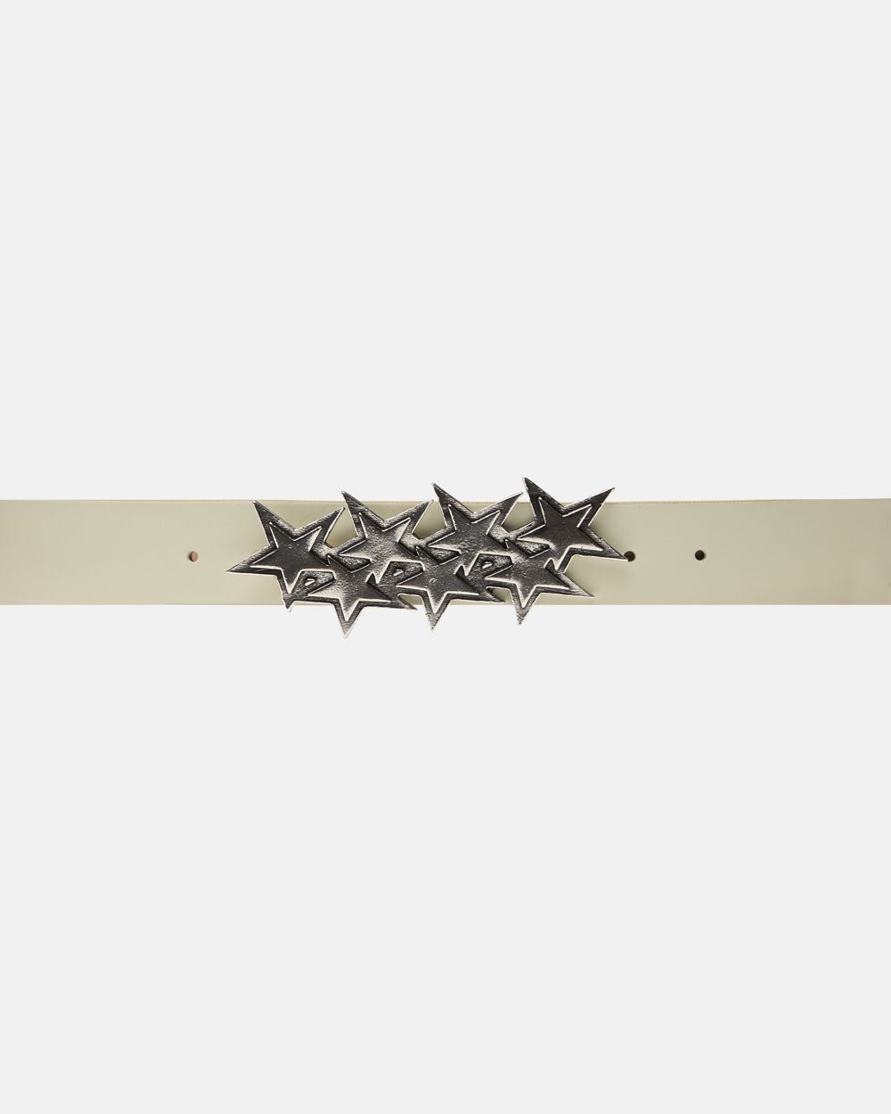 STARS LEATHER BELT WHITE - Cold Culture
