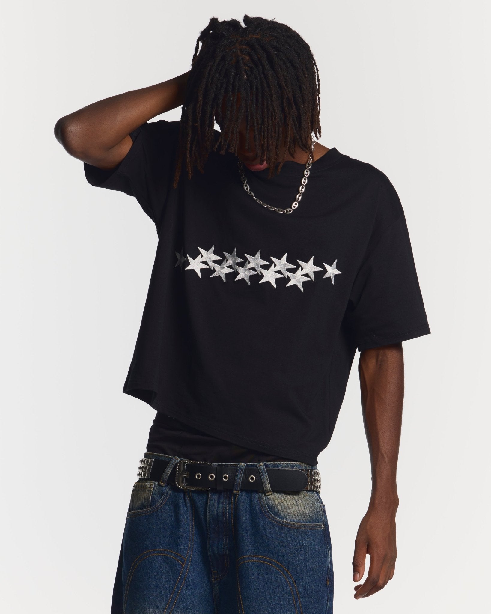 STARS TEE BLACK - COLD CULTURE