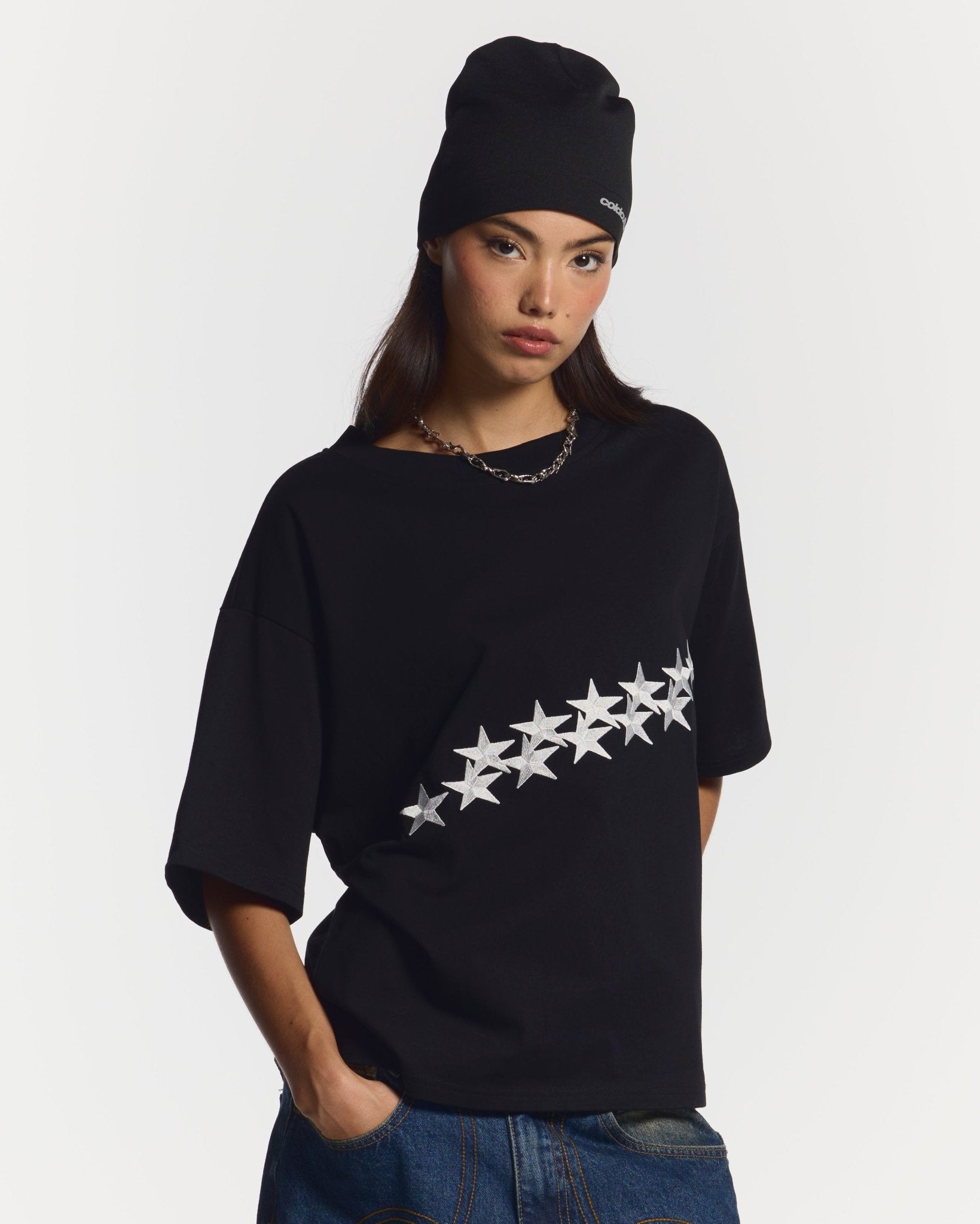 STARS TEE BLACK - COLD CULTURE