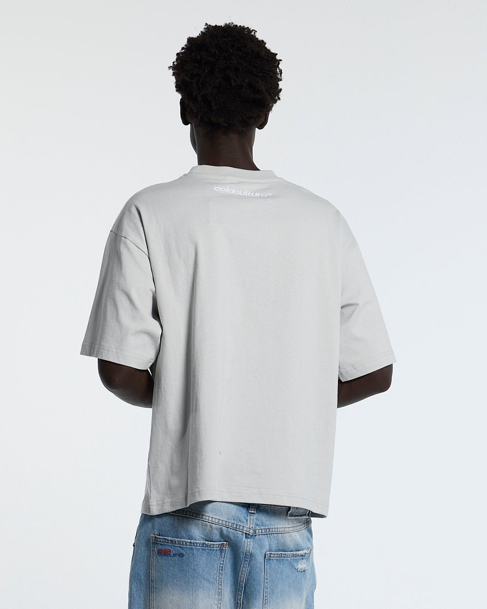 STARS TEE PALE GREY - Cold Culture