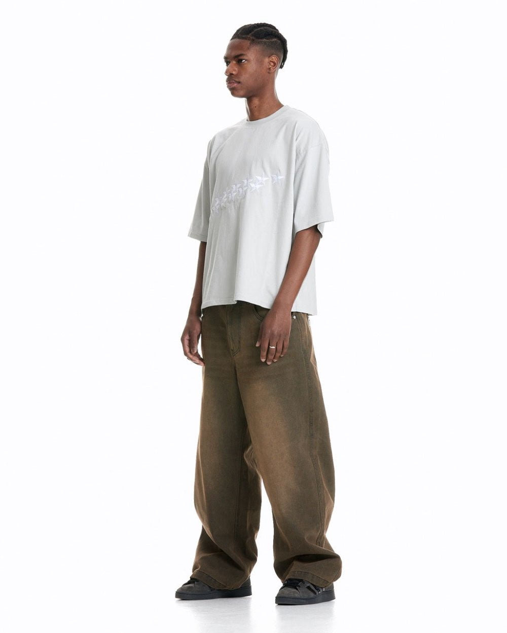 STARS TEE PALE GREY - COLD CULTURE