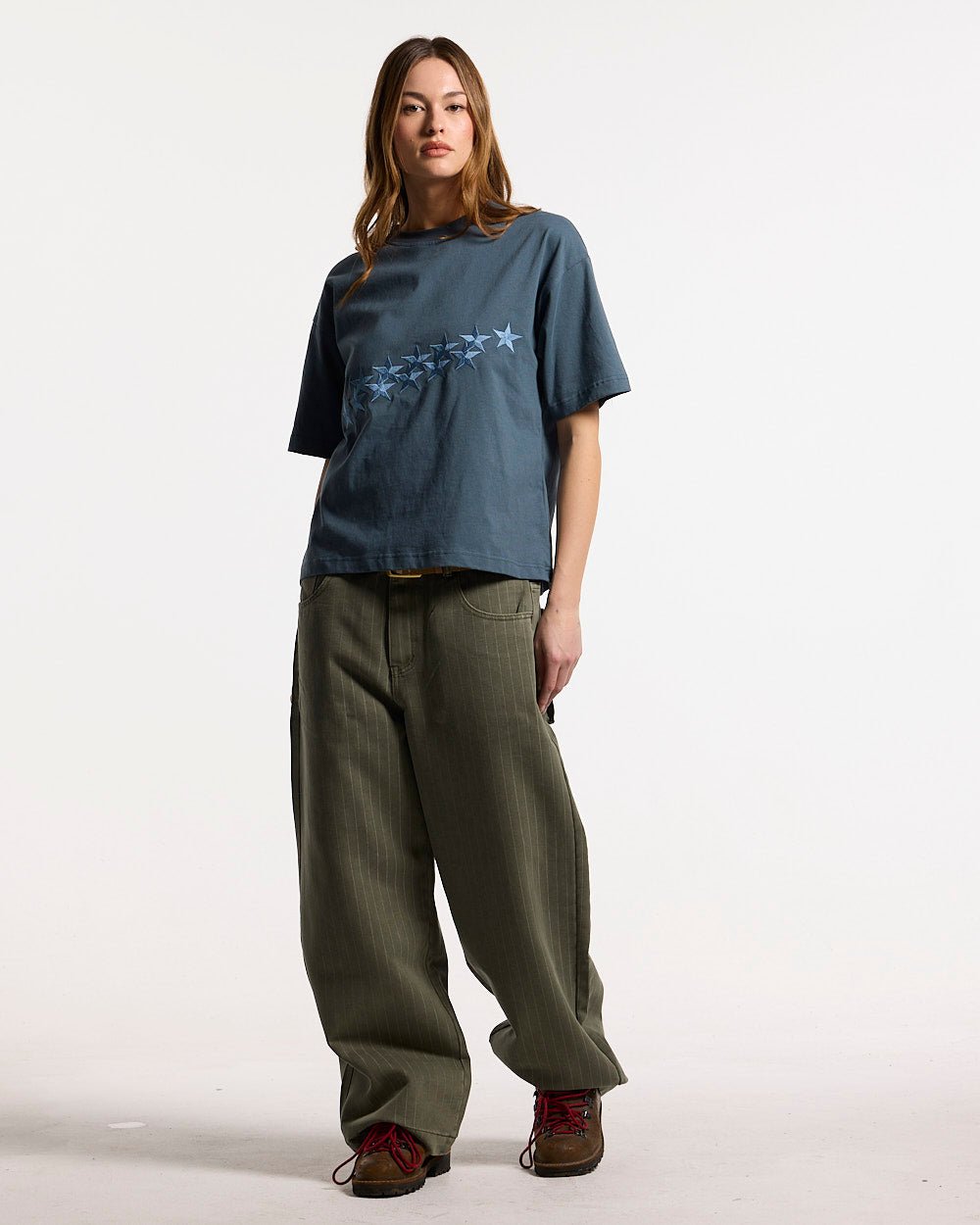 STARS TEE SLATE BLUE - Cold Culture #woman