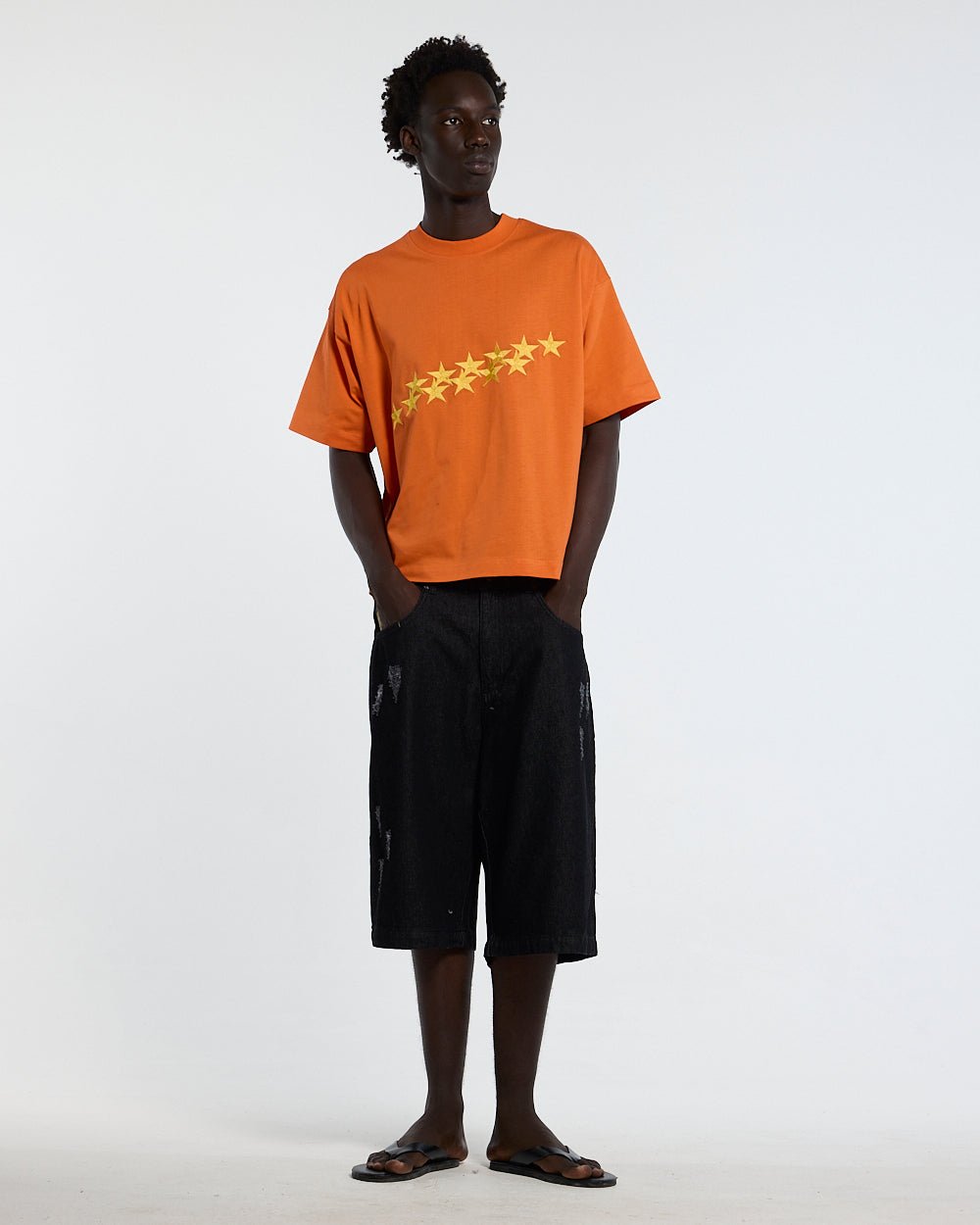 STARS TEE VIBRANT ORANGE - Cold Culture