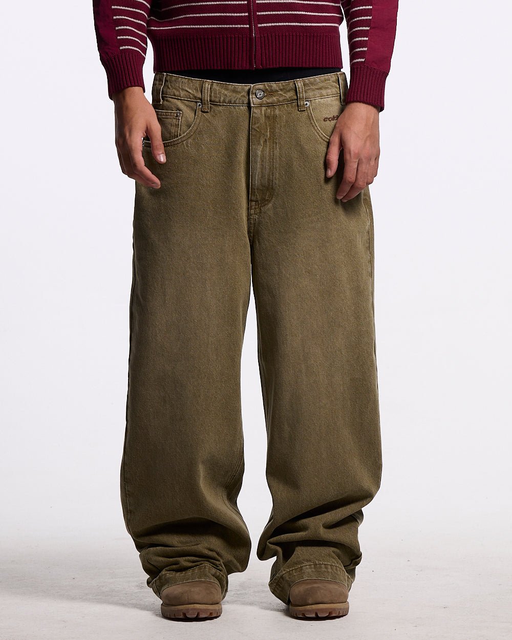 STARS V2 PANTS GREEN WASH DENIM - Cold Culture