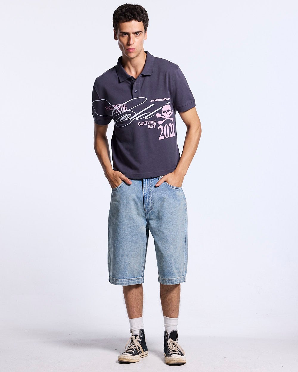 STARS V2 SHORTS LIGHT DENIM - Cold Culture