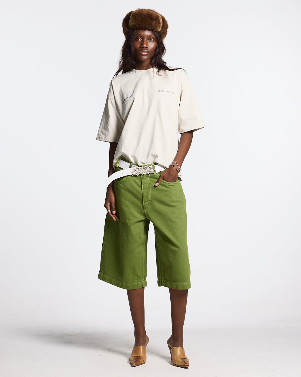 STITCHING JORTS CACTUS GREEN - COLD CULTURE