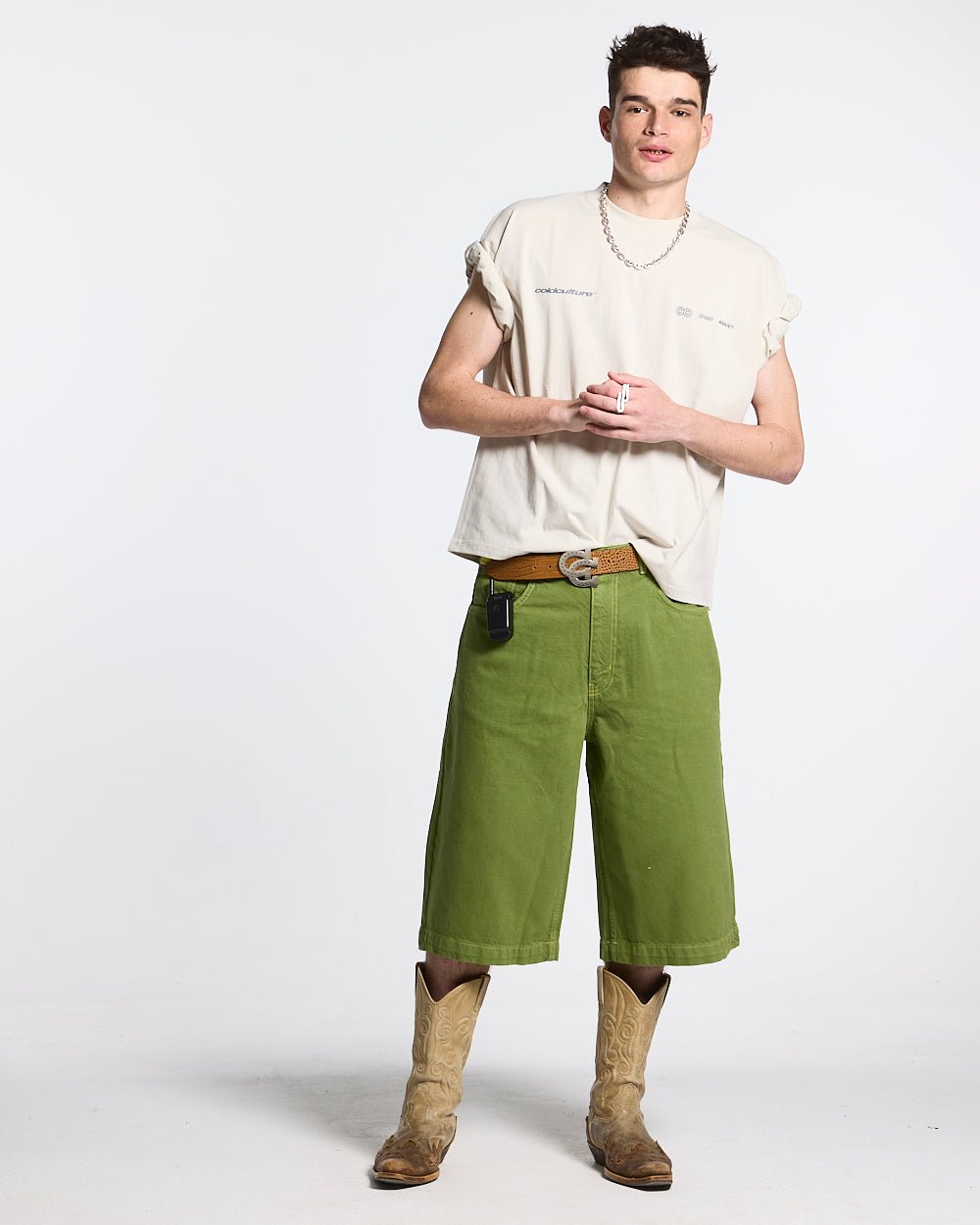 STITCHING JORTS CACTUS GREEN - COLD CULTURE