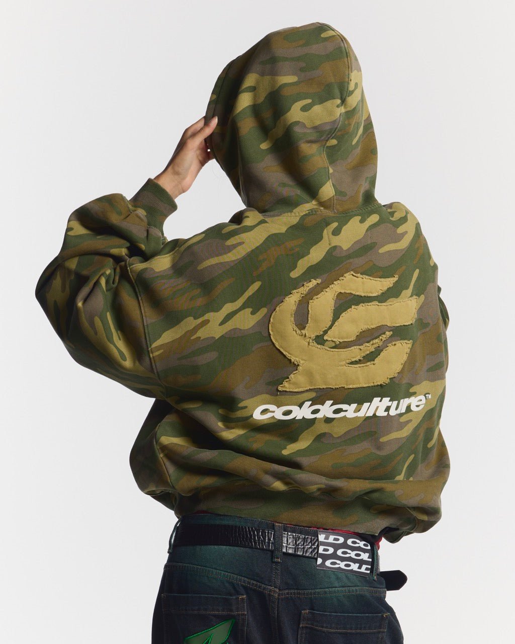 STRASS CAMO HOODIE - COLD CULTURE