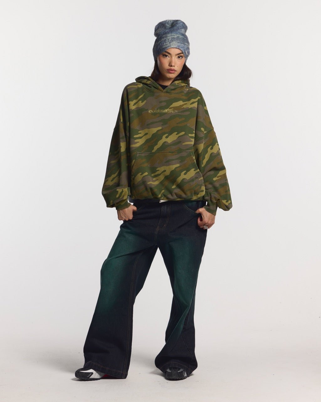 STRASS CAMO HOODIE - COLD CULTURE