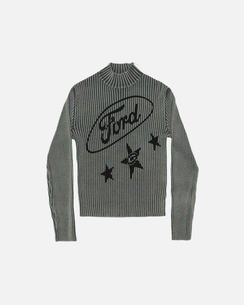 STREAKED FORD ZIPPED KNIT SAGE GREEN - COLD CULTURE