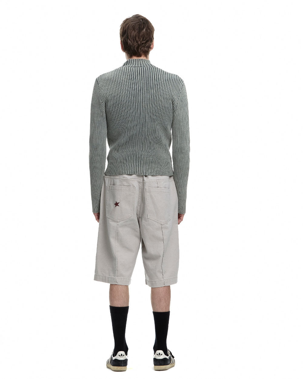 STREAKED FORD ZIPPED KNIT SAGE GREEN - COLD CULTURE #man
