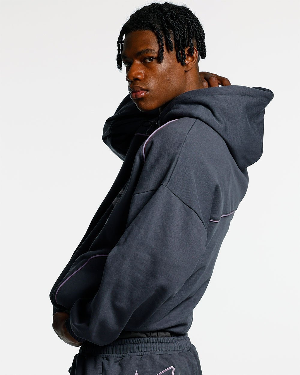STRIDE HOODIE DARK PURPLE - COLD CULTURE