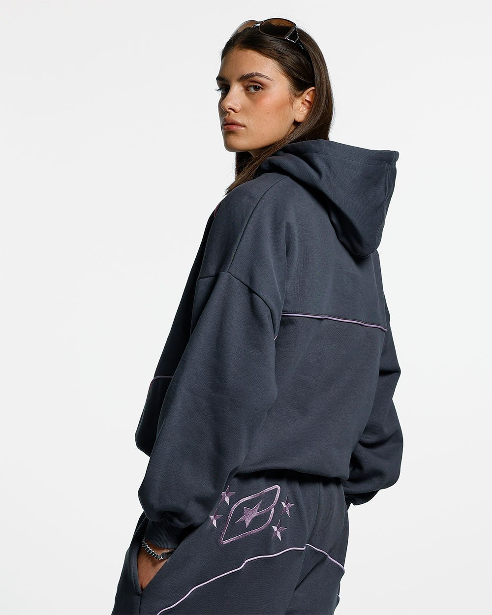 STRIDE HOODIE DARK PURPLE - COLD CULTURE