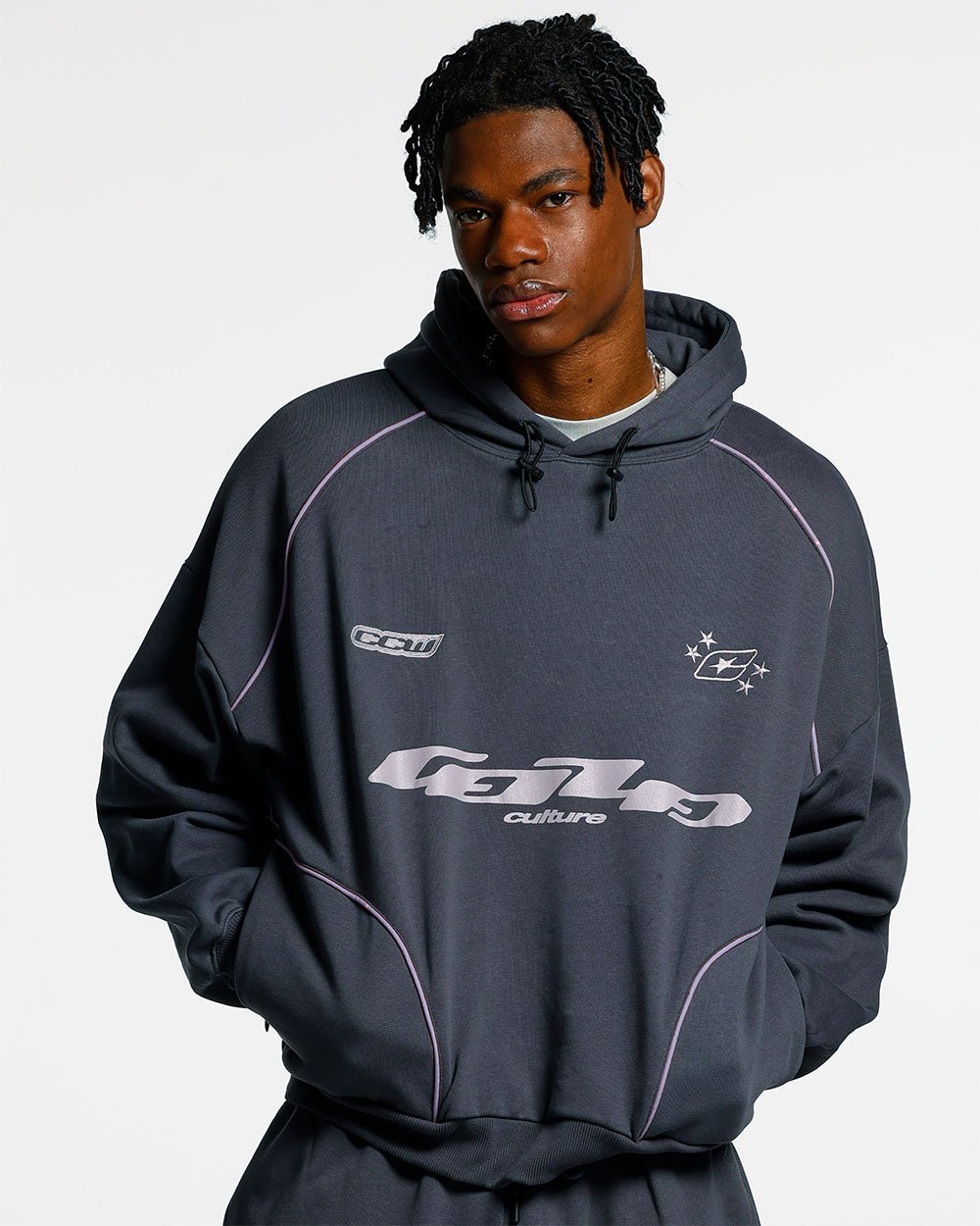 STRIDE HOODIE DARK PURPLE - COLD CULTURE