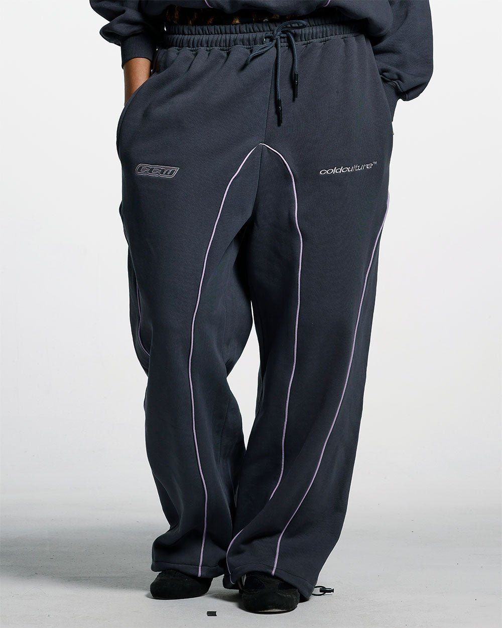 STRIDE SWEATPANTS DARK PURPLE - COLD CULTURE