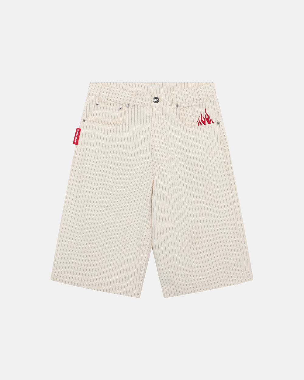 STRIPE FADE JORTS WHITE - COLD CULTURE