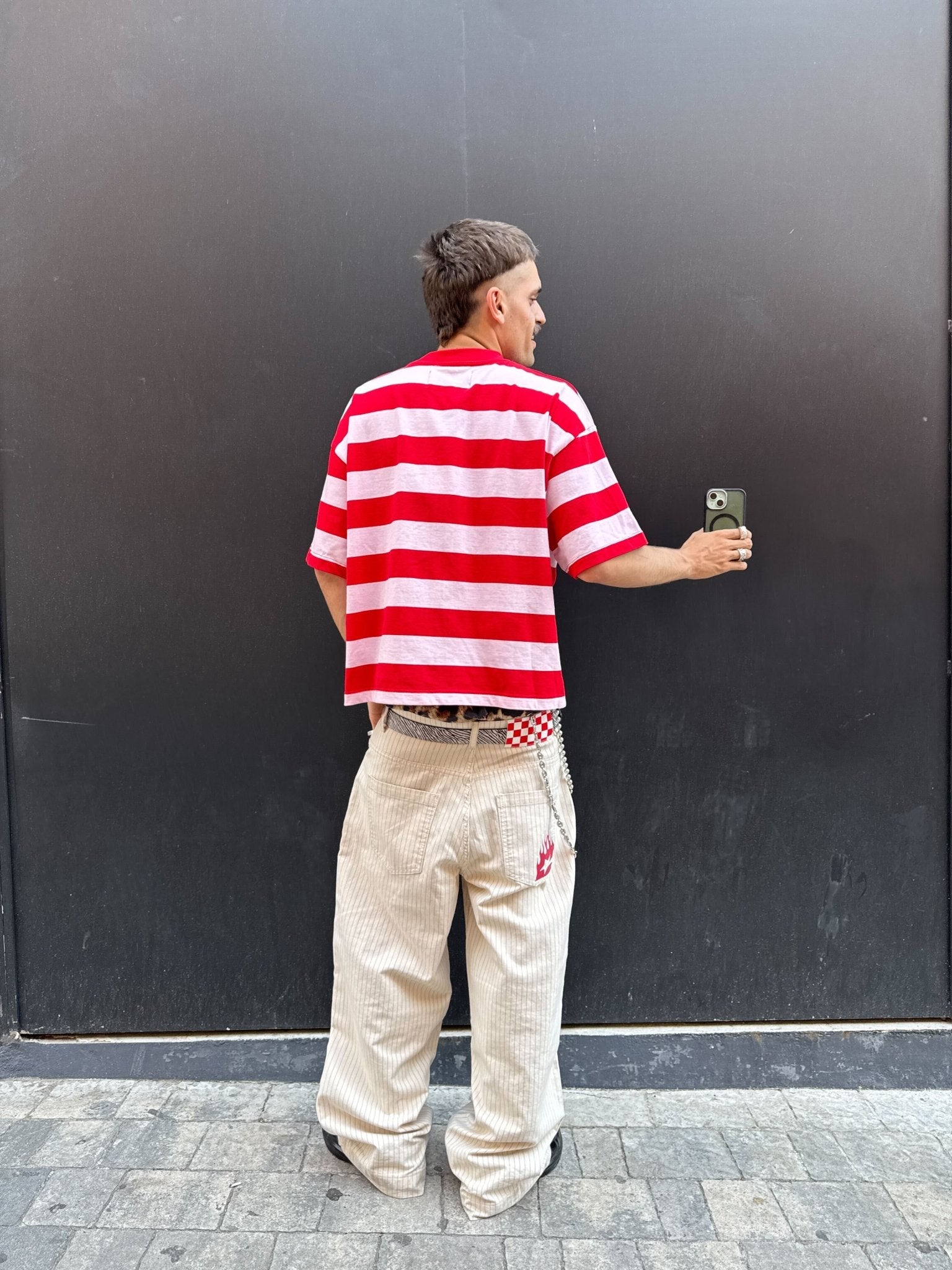 STRIPE FADE PANTS WHITE - COLD CULTURE