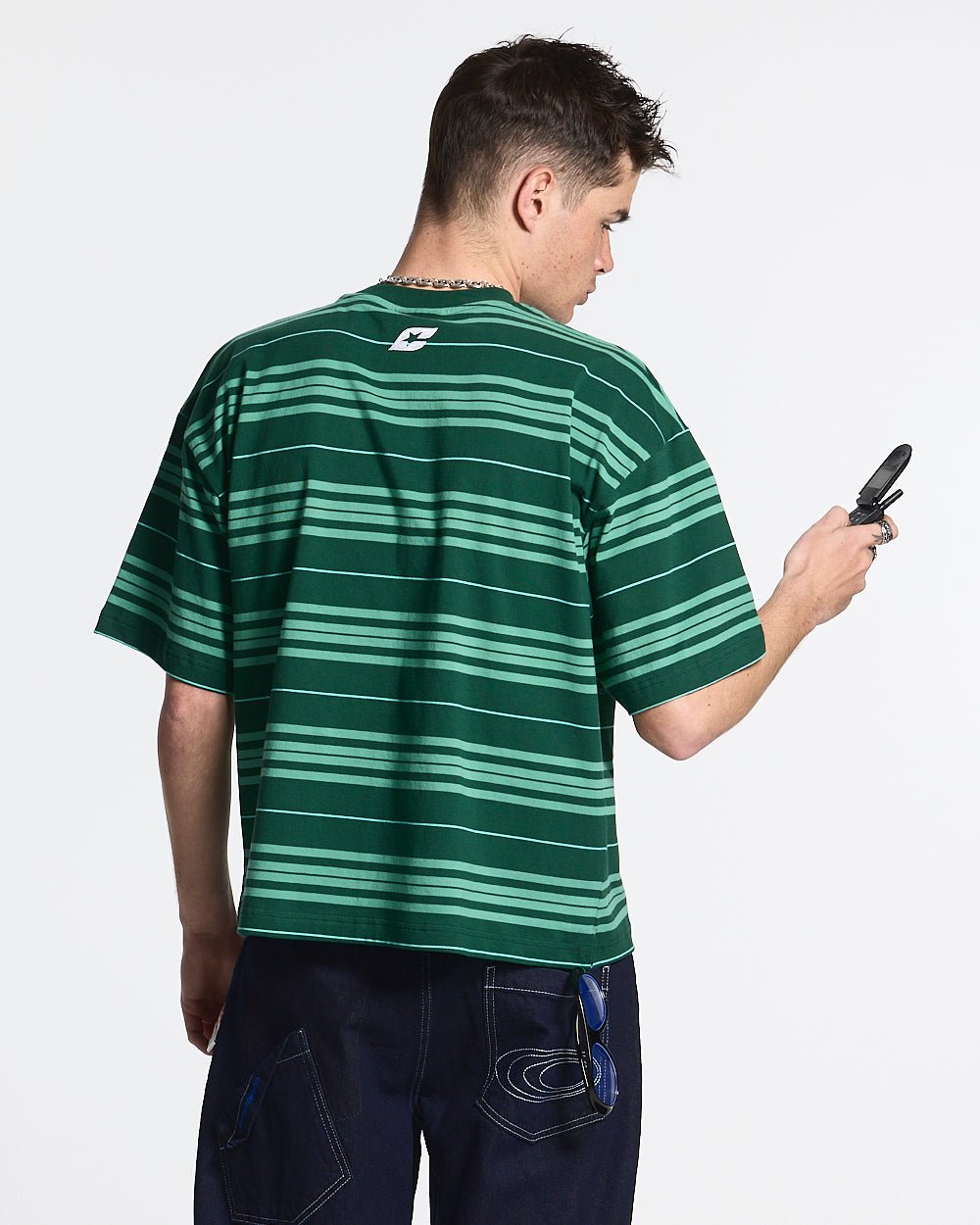 STRIPED TEE BAYBERRY GREEN - COLD CULTURE