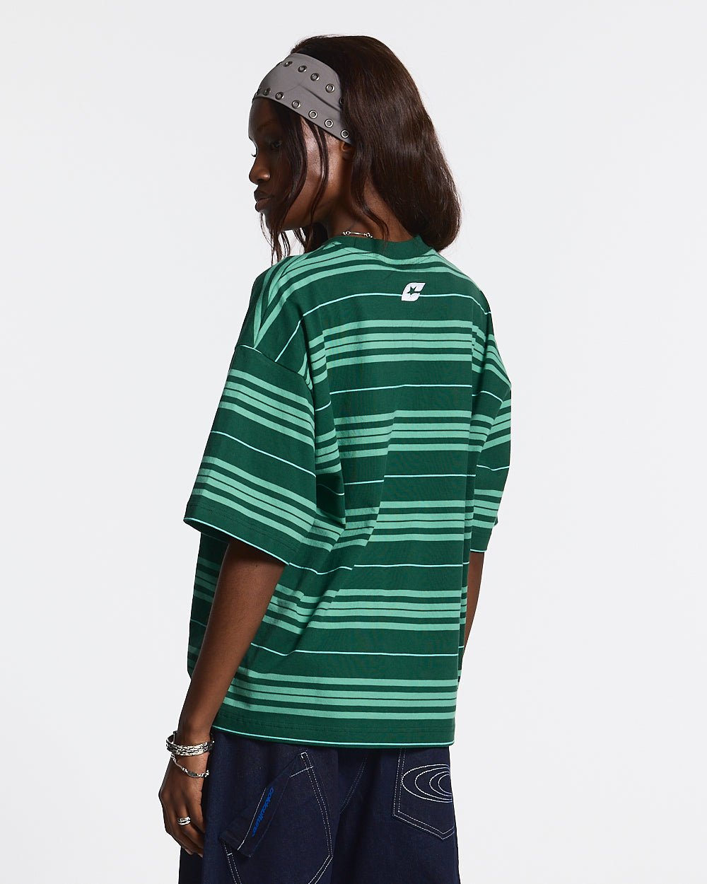 STRIPED TEE BAYBERRY GREEN - COLD CULTURE