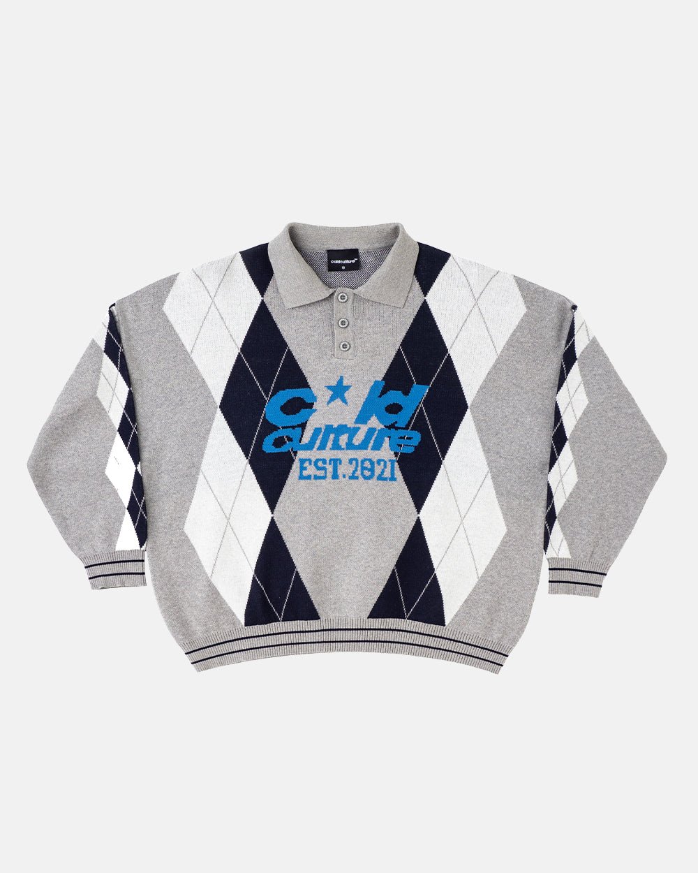 STRUCTURE COLLAR KNIT GREY - COLD CULTURE