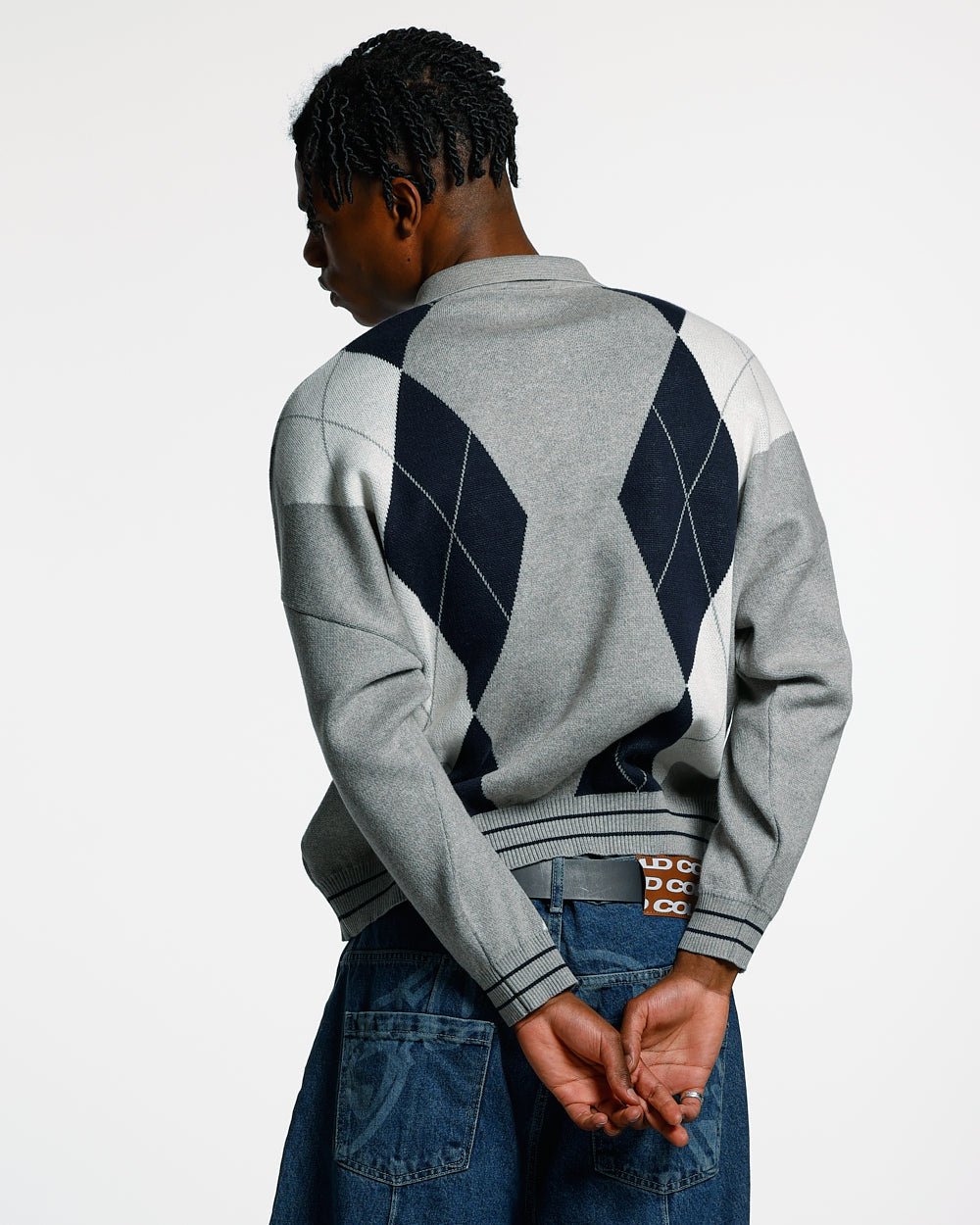 STRUCTURE COLLAR KNIT GREY - COLD CULTURE