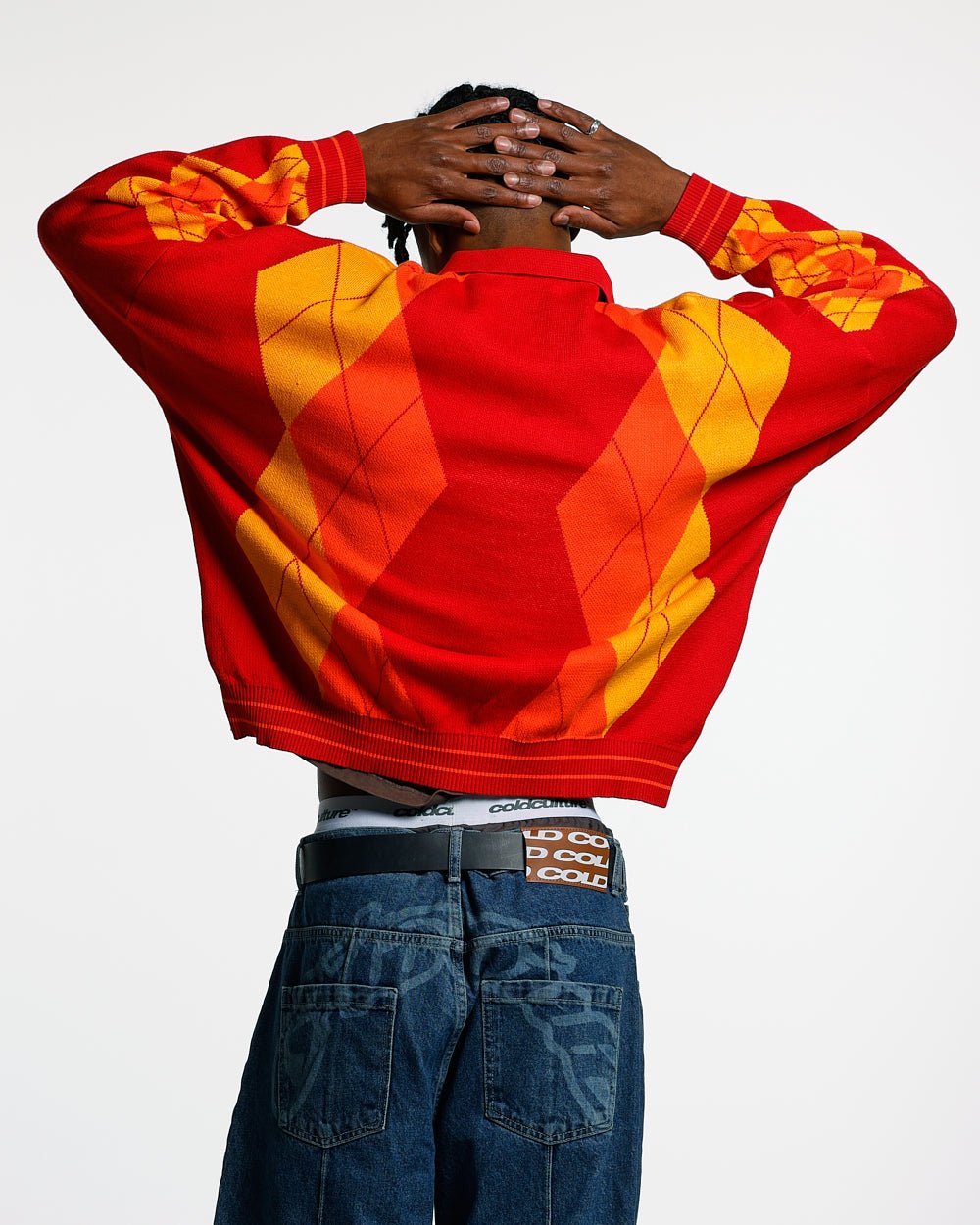 STRUCTURE COLLAR KNIT RUBY RED - COLD CULTURE