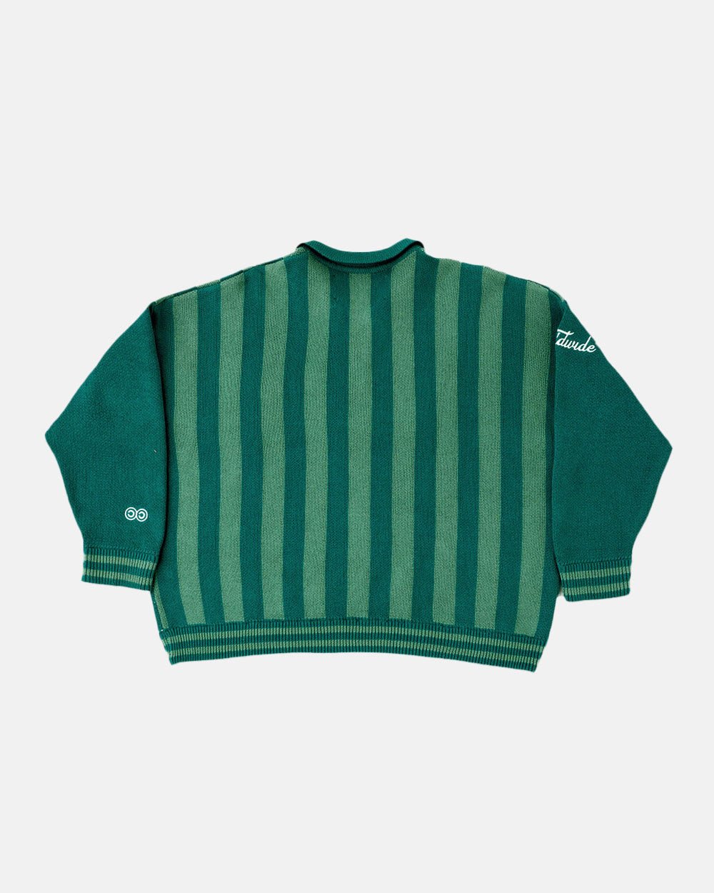 STRUCTURE COLLAR KNIT SWEATSHIRT KNIT MOSS GREEN - COLD CULTURE