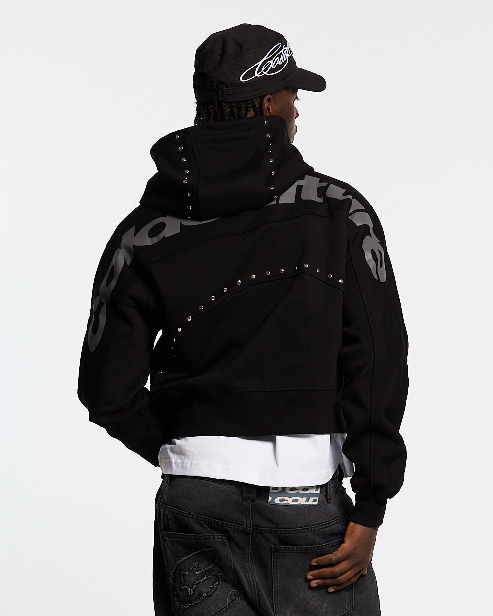 STUD ZIP HOODIE BLACK - Cold Culture #man