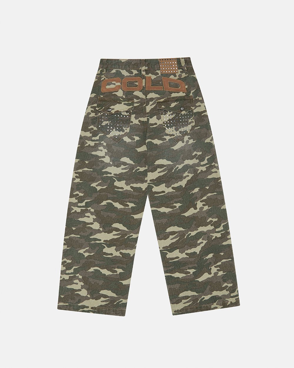 STUDS PANTS CAMO - Cold Culture