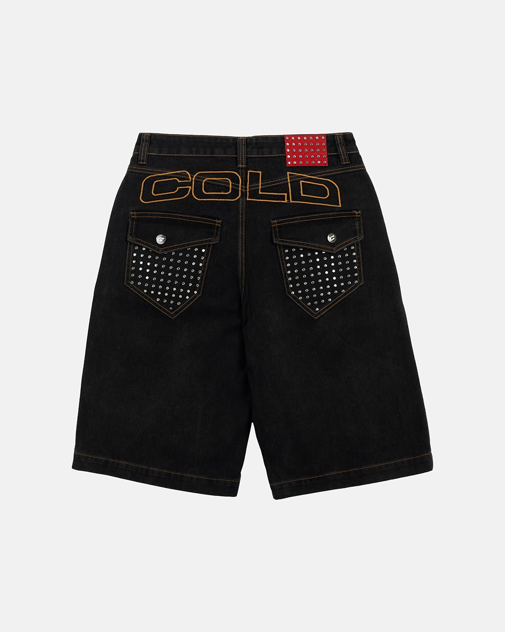 STUDS SHORT BLACK - Cold Culture