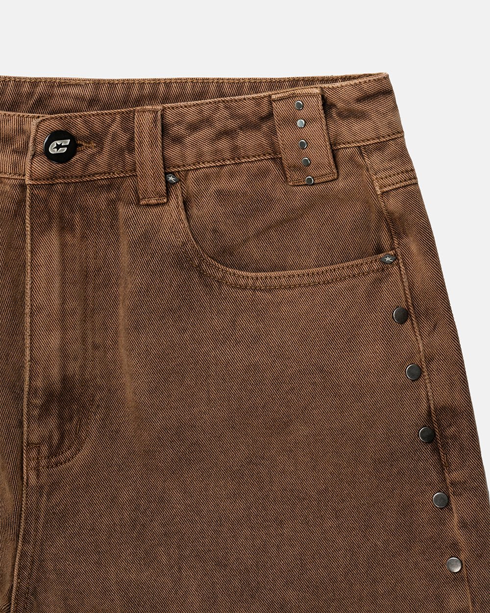 STUDS SHORT BROWN - Cold Culture