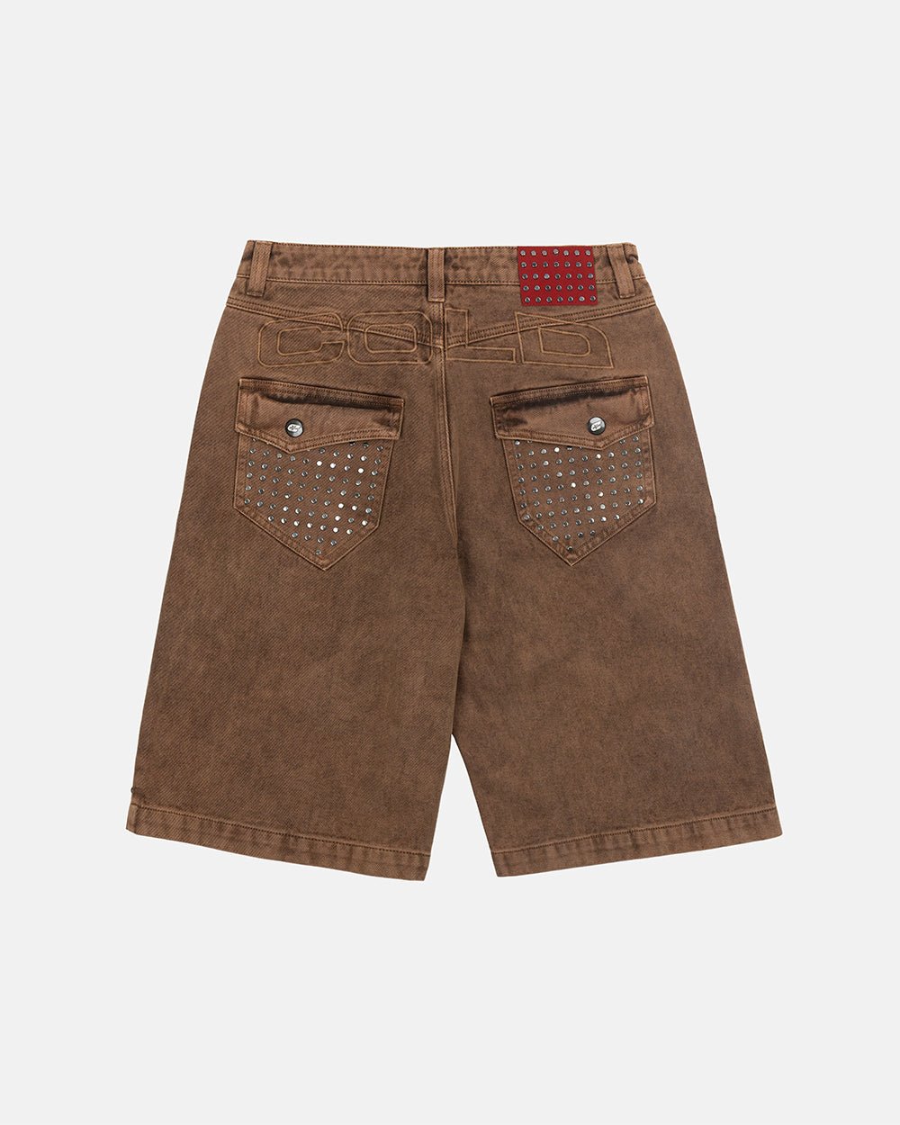 STUDS SHORT BROWN - Cold Culture