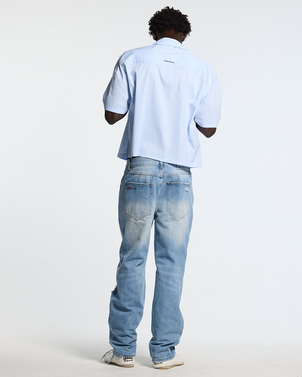 SUN DISTRESS SHIRT BLUE - Cold Culture