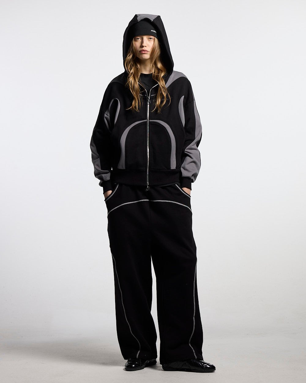 TAKE OFF FLEECE ZIP HOODIE BLACK - Cold Culture #woman