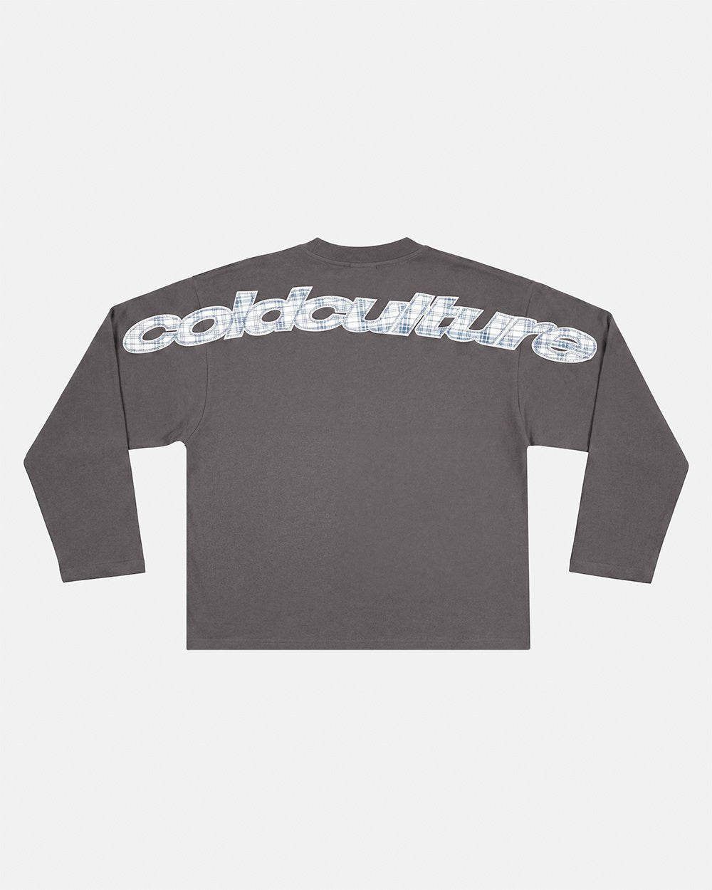 TARTAN DISTRESS CURVED LONGSLEEVE BLACK - Cold Culture