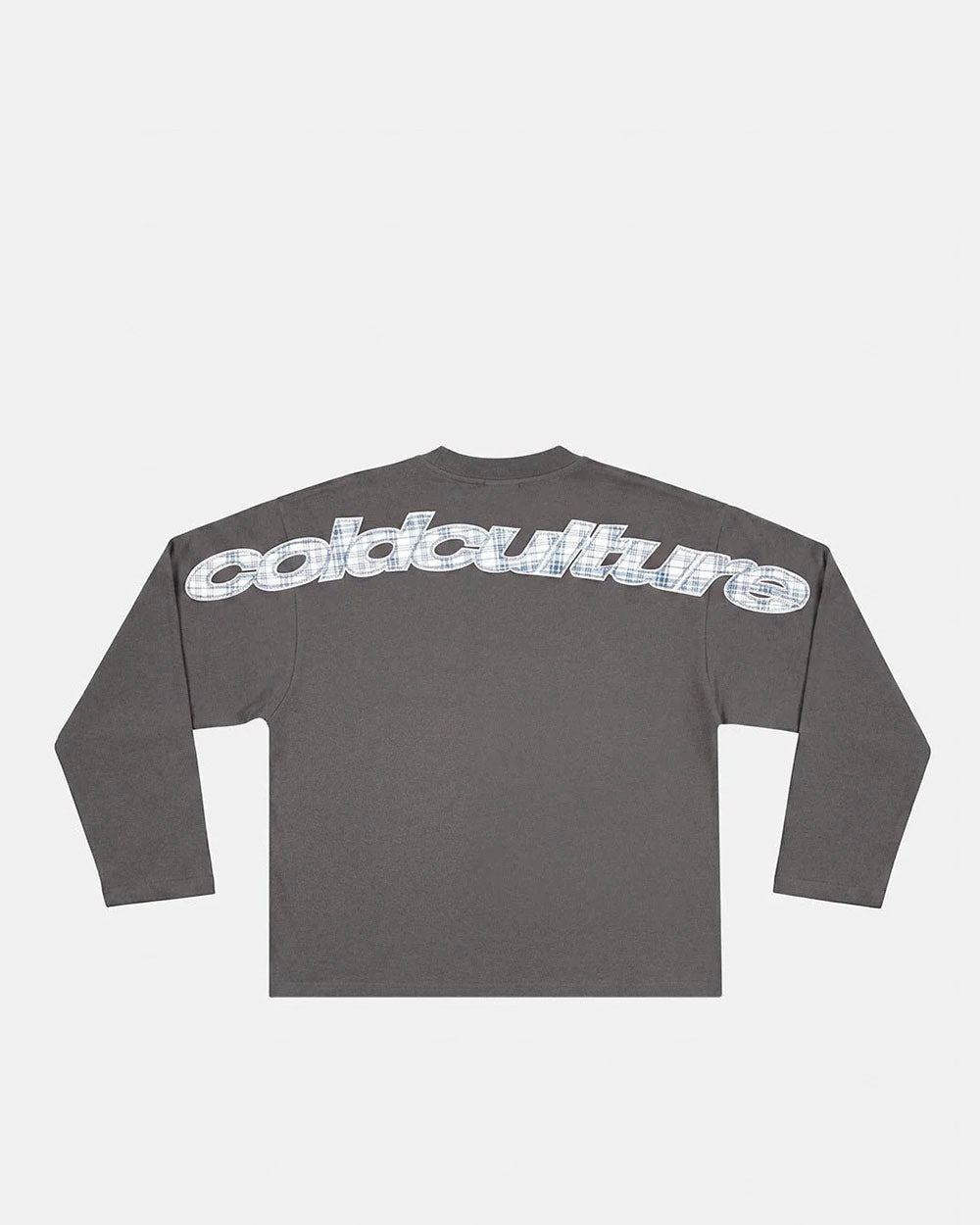 TARTAN DISTRESS CURVED LONGSLEEVE BLACK - Cold Culture #packshot