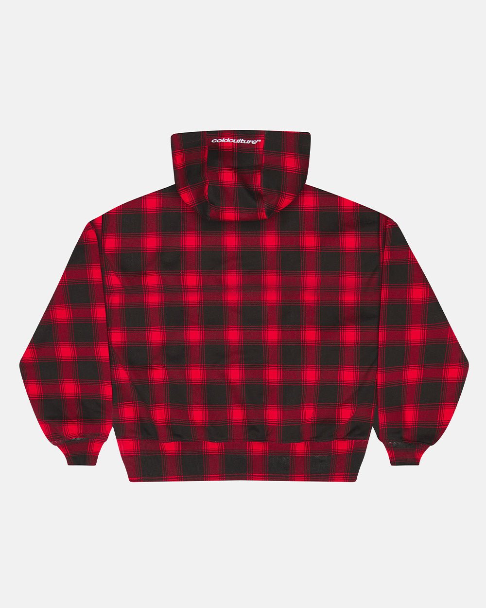 TARTAN HOODIE RED - Cold Culture