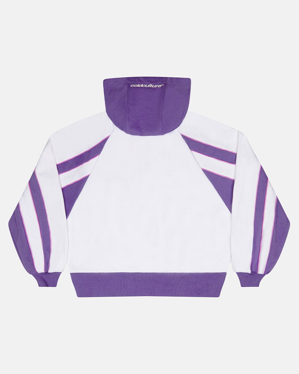 TEASE ME ZIP HOODIE WHITE & PURPLE - Cold Culture