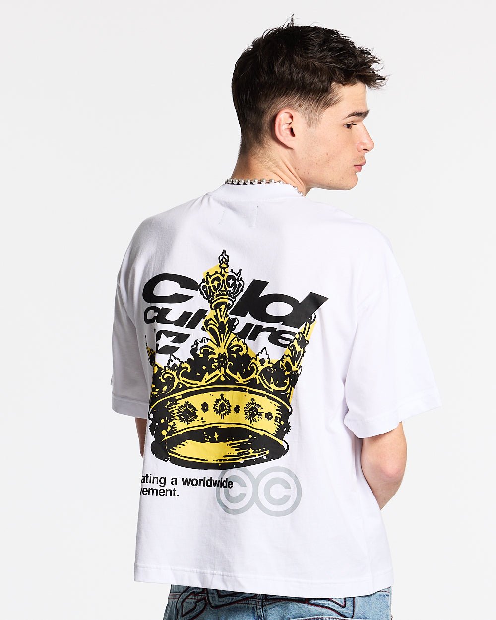 THE CROWN TEE WHITE - Cold Culture #man