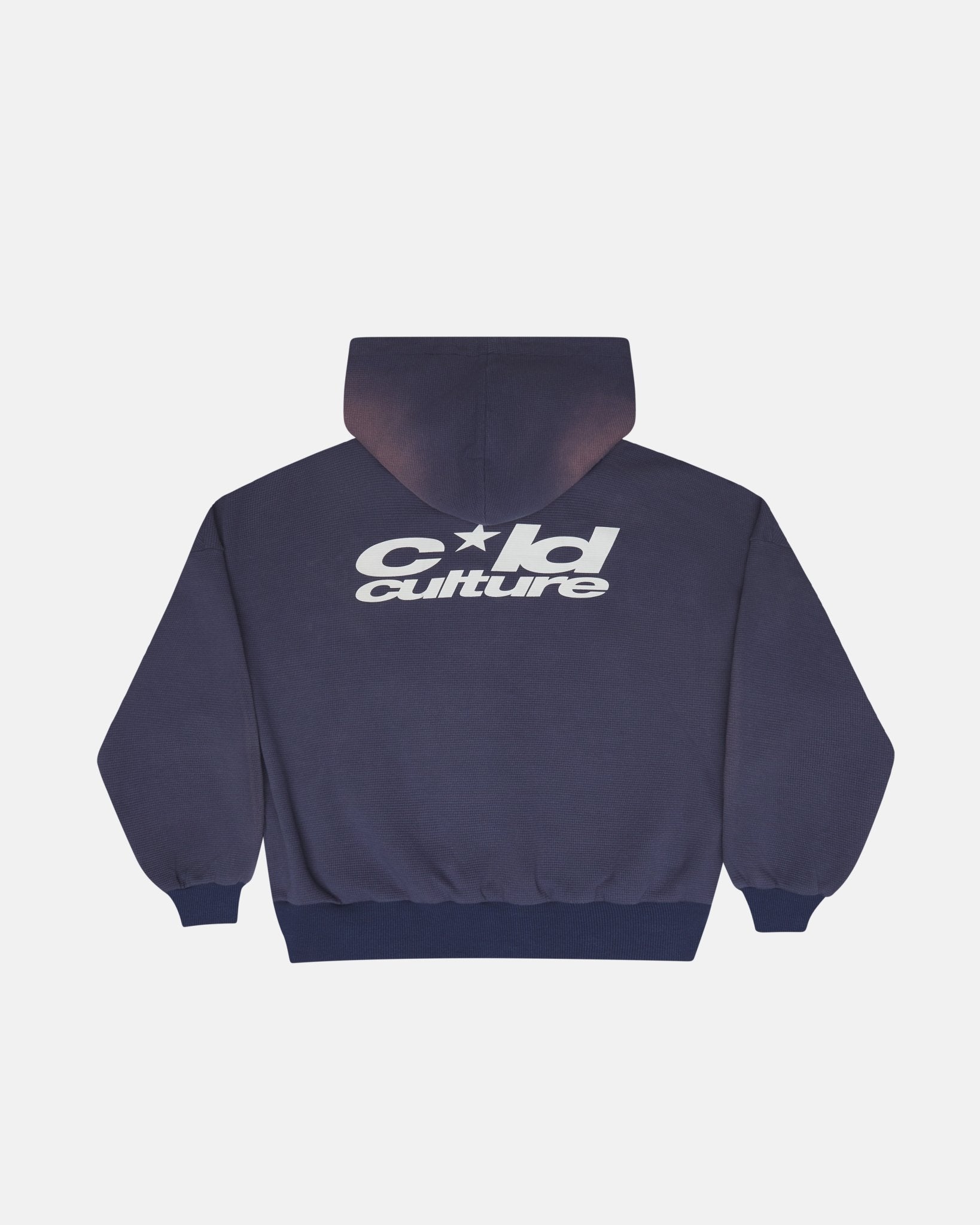 THERMAL ZIP HOODIE BLUE - Cold Culture