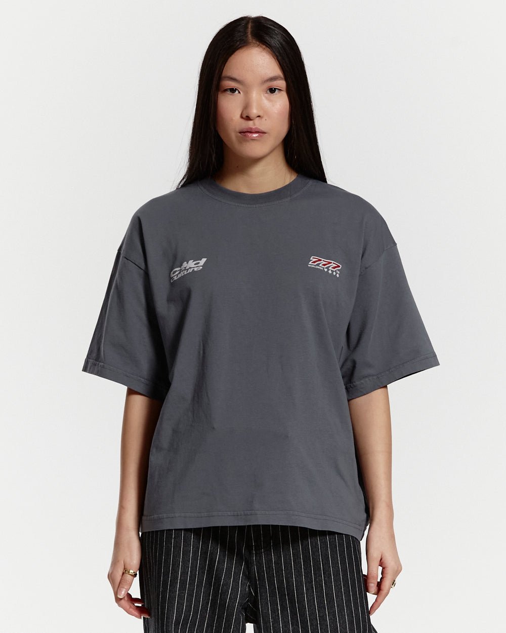THREE SEVENS TEE DARK BLUE - COLD CULTURE