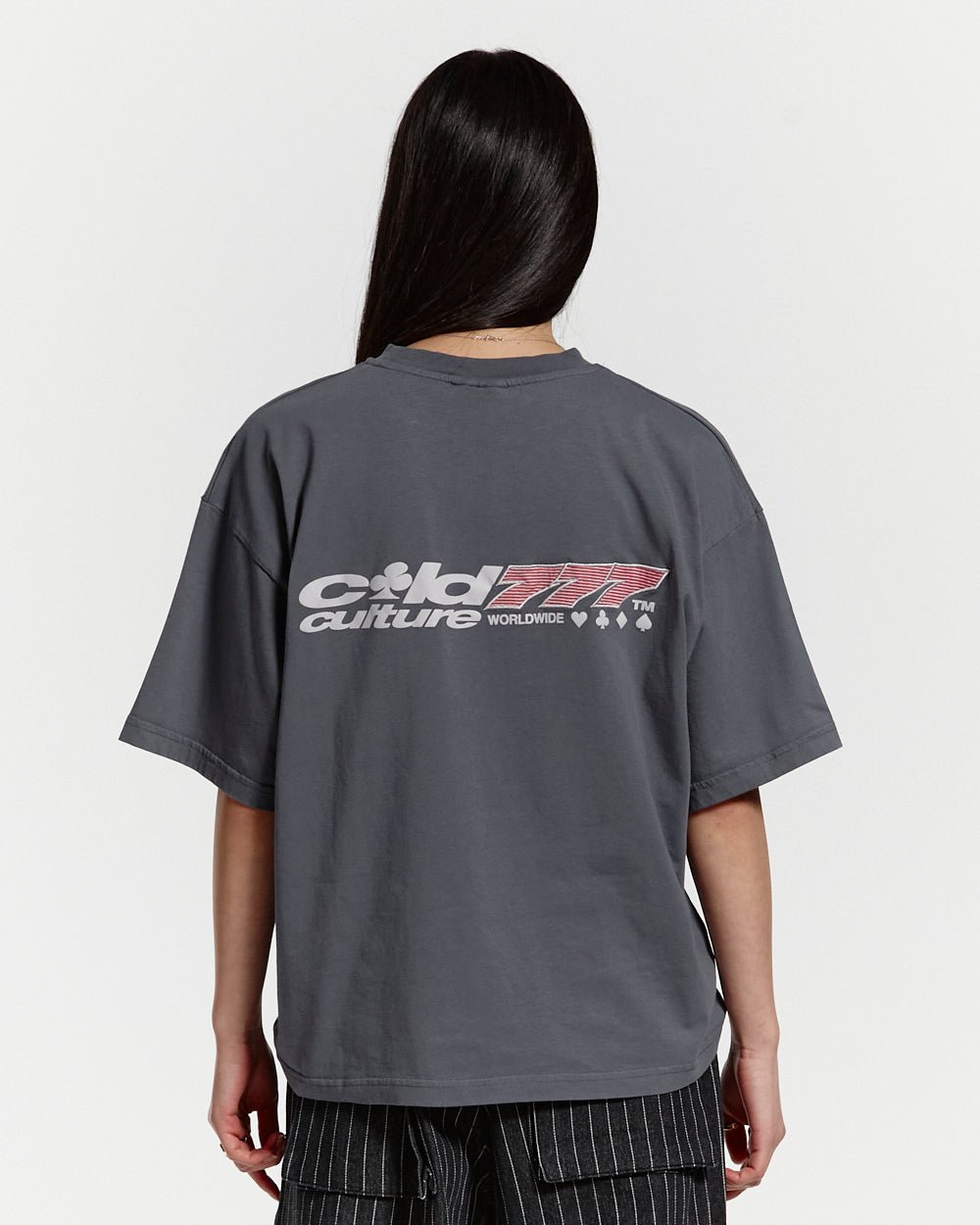 THREE SEVENS TEE DARK BLUE - COLD CULTURE