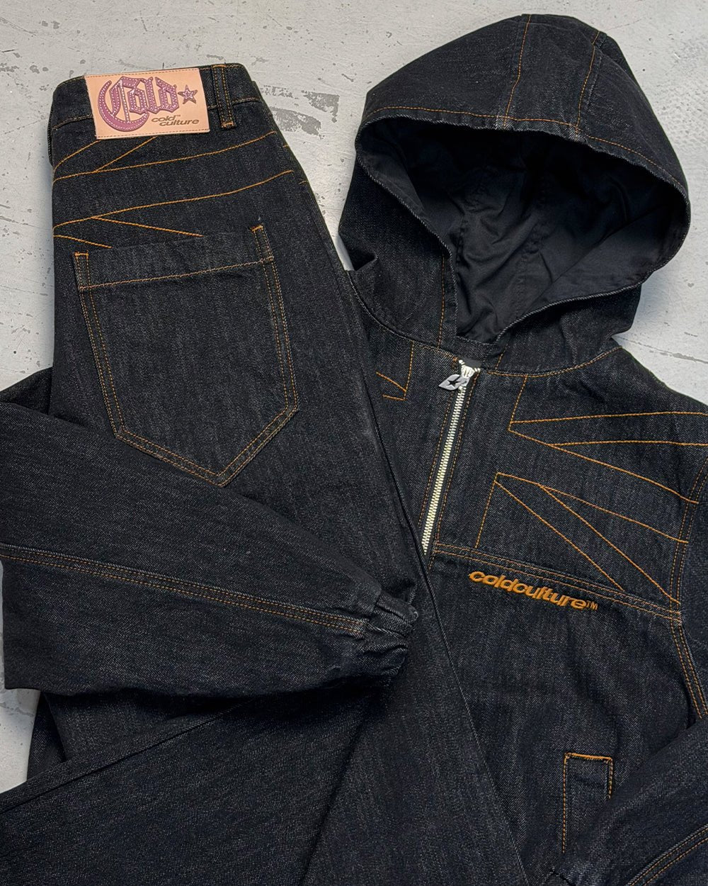 TOP BOY JACKET BLACK DENIM - Cold Culture