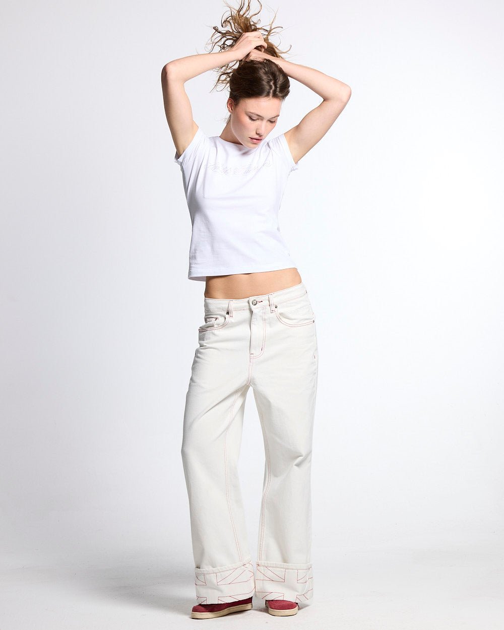 TOP BOY PANTS WHITE - Cold Culture