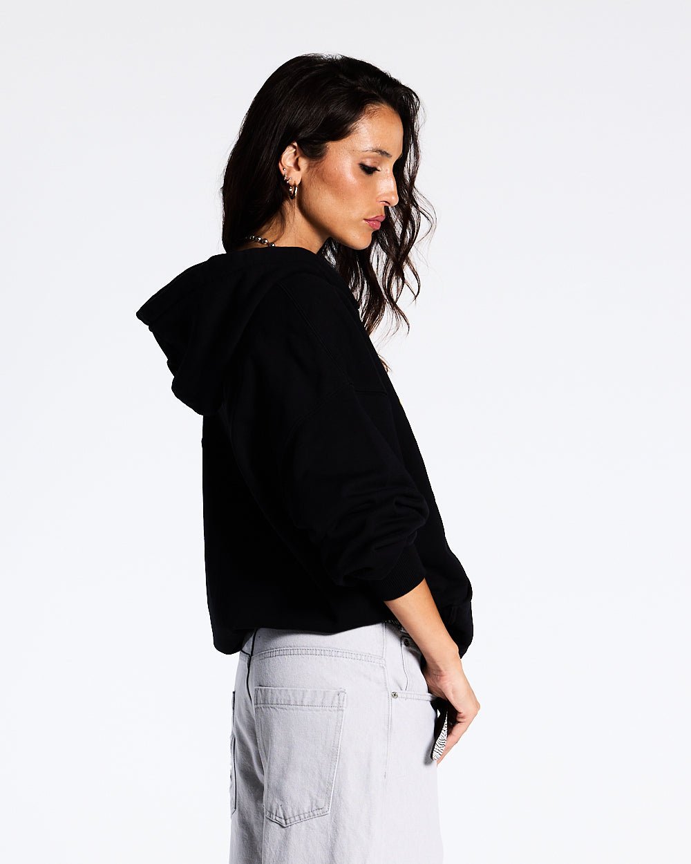 TOUR ZIP HOODIE BLACK - COLD CULTURE