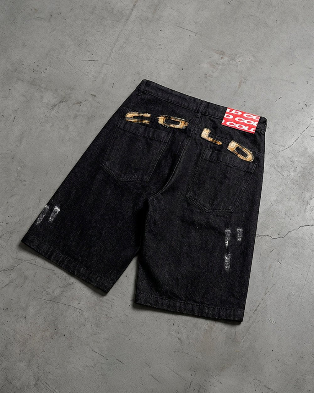 TOXIC SHORTS BLACK DENIM - Cold Culture