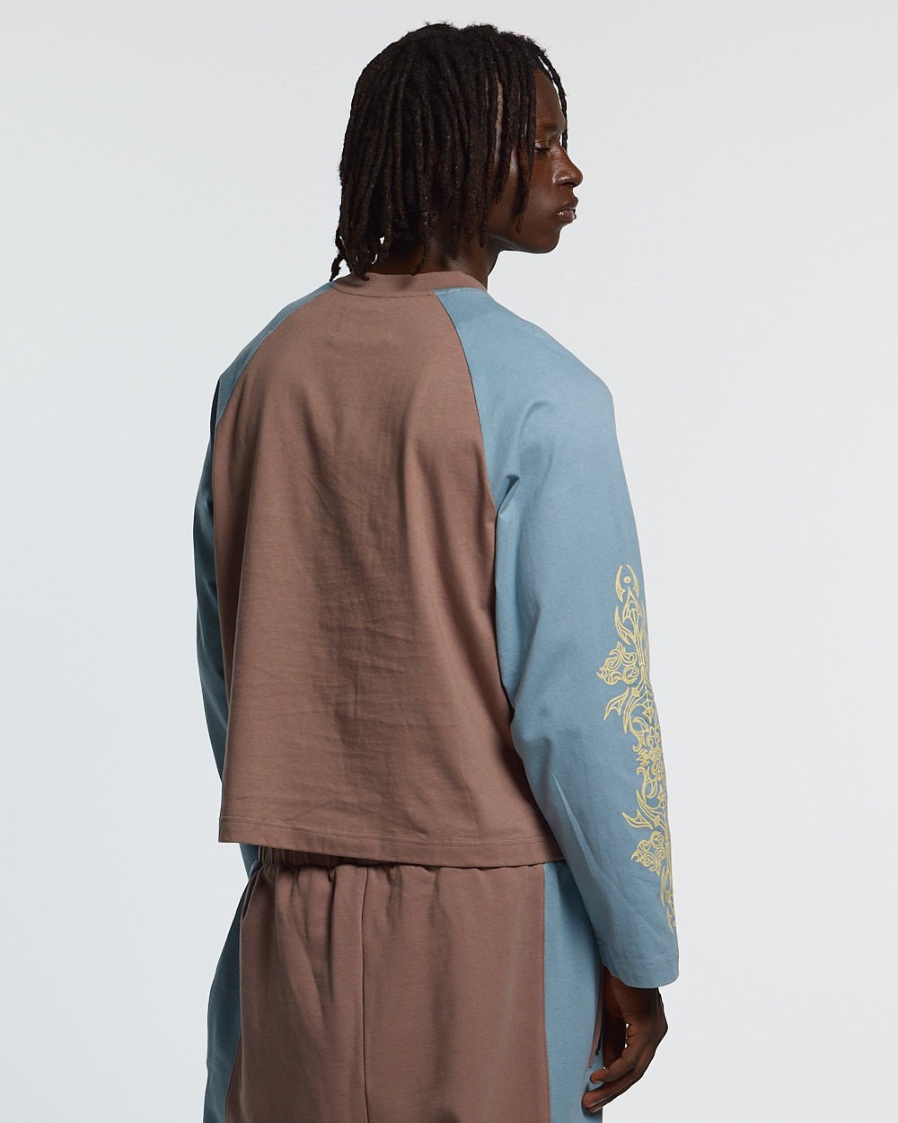 TRIBAL LONGSLEEVE BROWN & BLUE - Cold Culture