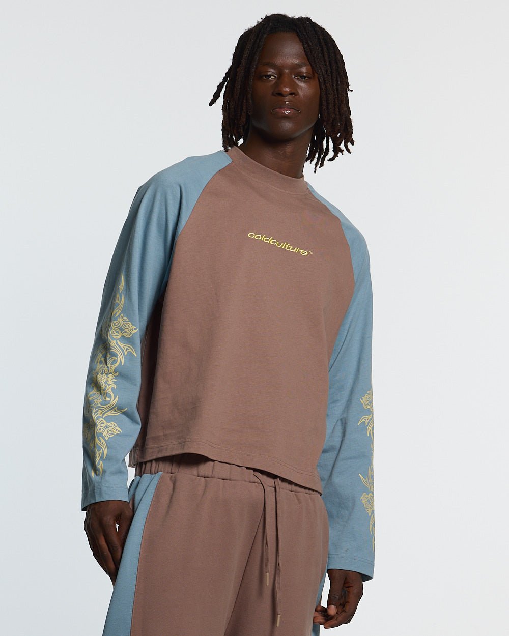 TRIBAL LONGSLEEVE BROWN & BLUE - Cold Culture