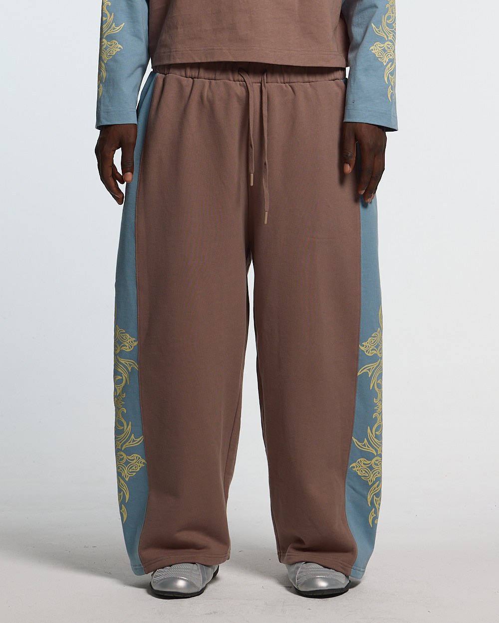 TRIBAL SWEATPANTS BROWN & BLUE - Cold Culture